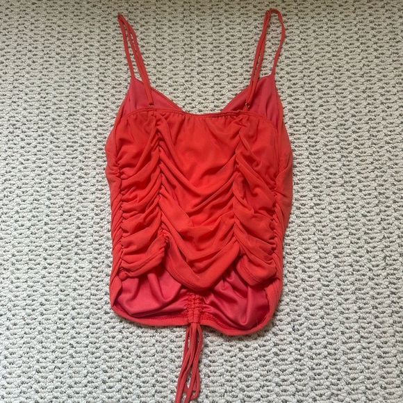 Red Ruched Women's Top - Picture 2 of 2